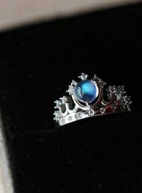 天然斯里兰卡玻璃体月光石戒指