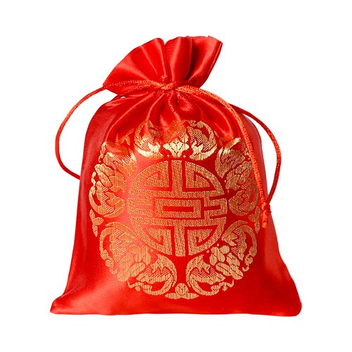 婚庆用品丝绸绸缎刺绣喜糖袋中式布糖袋大红荷包零钱包福袋红包袋 - 图3