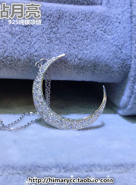 月亮项链小众设计感高级银饰