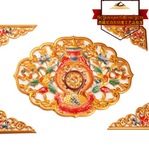 Hidden red handmade colour drawing 60 * 80 eight-ri phase flower plate Gesang Flower Angle Floral Tibetan features Furnishing Materials