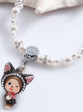 Monchhichi萌趣趣项链水晶