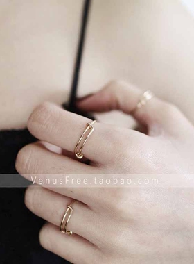 可调节欧美风设计感手镯戒指包邮