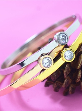 百搭镶钻日韩风水晶个性包邮手镯