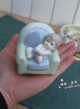 欧式风陶瓷出口散货高温玉质摆件