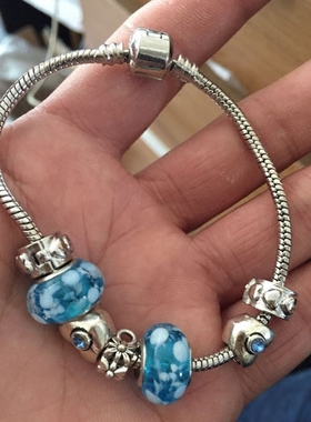 diy基础手链条潘朵拉可串大孔珠