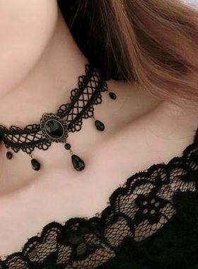 choker独家女王范镂空蕾丝锁骨链