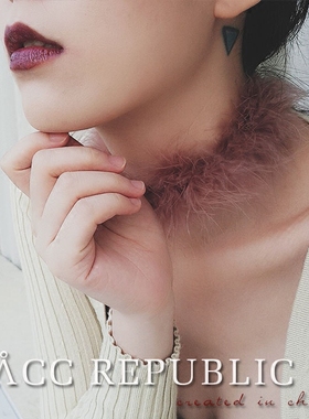 自制温婉气质假毛领项链简约大方