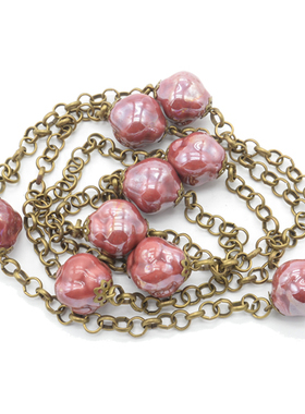 女士长款手工毛衣项链