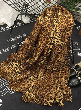 外贸欧美时尚豹纹围巾女士秋冬季