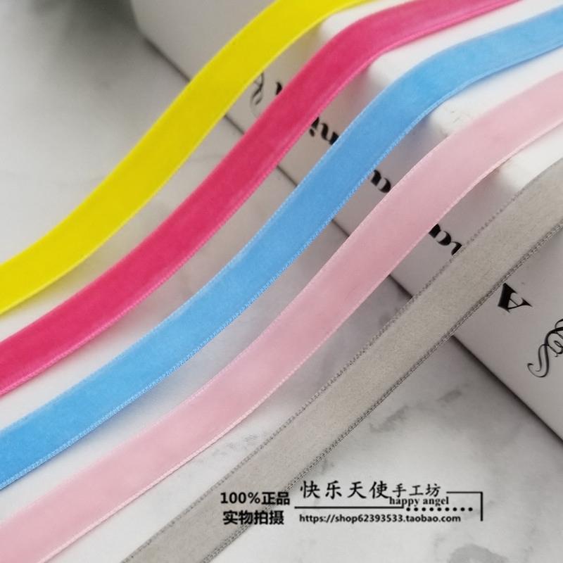 25/9MM韩国绒带天鹅绒织带手工diy蝴蝶结发饰头饰颈圈R076 - 图2