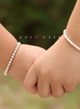 男女宝宝款手链镯s925小孩满月