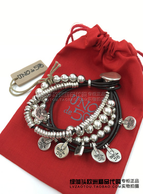 现货西班牙纯手工时尚多层皮绳