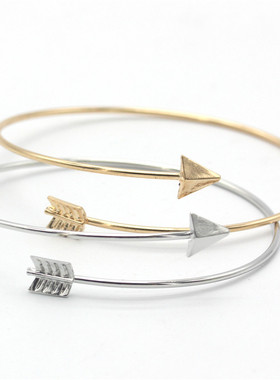 韩版饰品合金箭头开口手镯