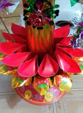 潮汕花蓝底座菠萝纸板拜神用品