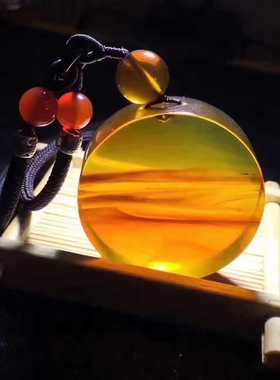 缅甸琥珀绝美风带证书吊坠包邮