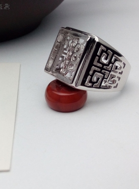 纯银双层活口方形戒指托