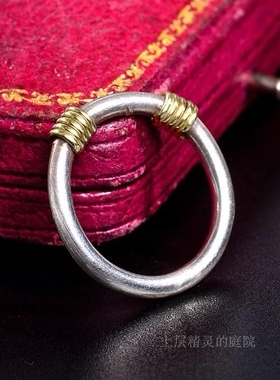 庭院18k金古董指环