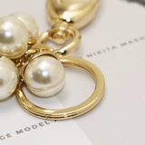 Серебряный черный металлический брелок из жемчуга, подвеска, золото и серебро