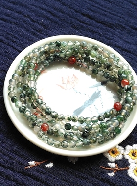 原创天然水草玛瑙手链