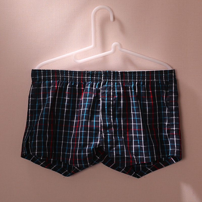 纯棉格子潮款男士家居裤防走光青年低腰阿罗裤睡裤休闲短裤男内裤,淘宝优惠券,粉丝福利购,淘宝优惠卷
