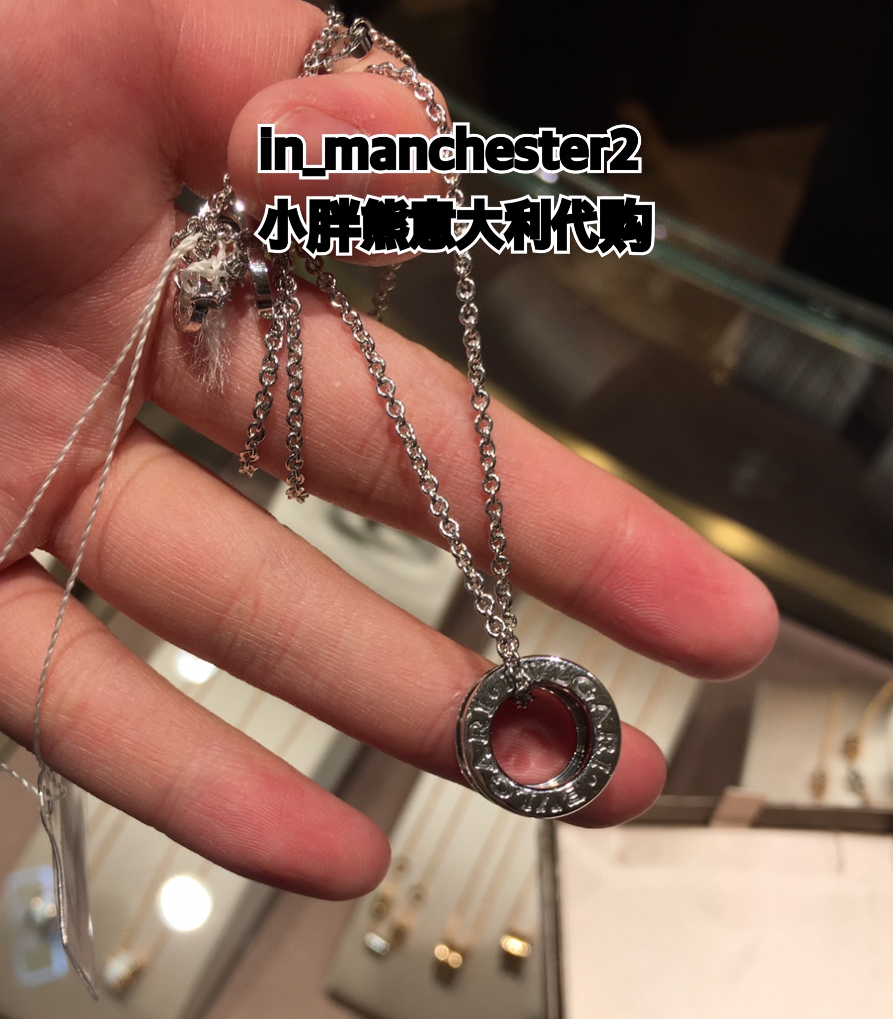 BVLGARI/宝格丽 经典慈善款项链925银黑陶瓷小红人男女情侣 正品