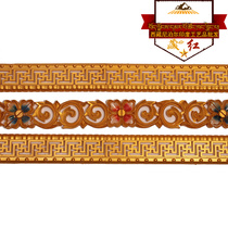 Hidden red handmade painted 24cm hollowed-out wheel return line curly flower lattice mulberry flower combined line Tibetan furnishing materials