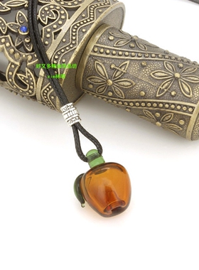 小巧精油瓶项链琉璃小苹果无塞女