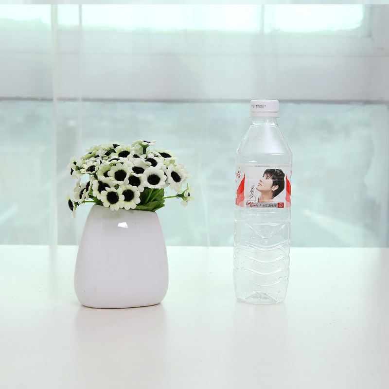 桌花小清新白色陶瓷花瓶田园花艺摆件客厅家居装饰品假花仿真套装