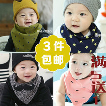 Double Layer Thickened Pure Cotton Triangle Towel Baby Saliva towel Han version Baby surrounding mouth By button Child Fashion scarf