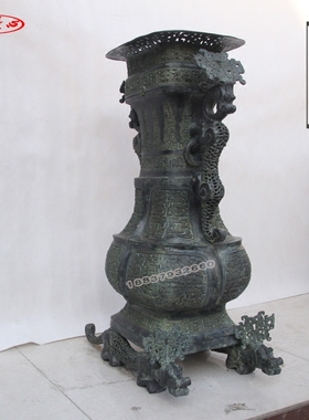 楚文化龙耳方壶开业贺礼品味生活