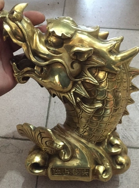 全铜魁星点斗摆件独站鳌头