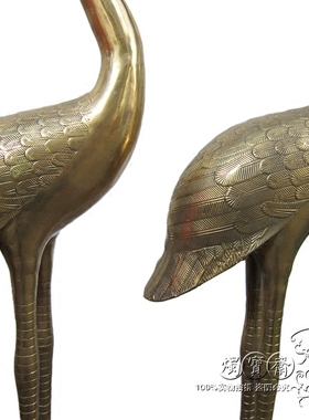 仙鹤龟黄铜质烛台摆件龟鹤延年