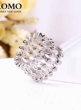 宝茉纯银伸缩变形抖音S925魔戒