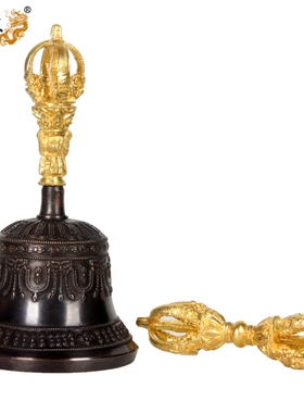 纯铜金刚杵手摇铃法器