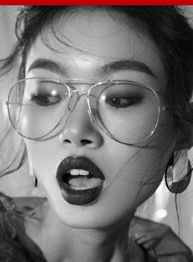 细框欧美复古风金丝边同款眼镜