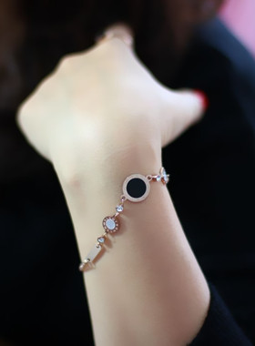 罗马数字钛钢原创设计风手饰品