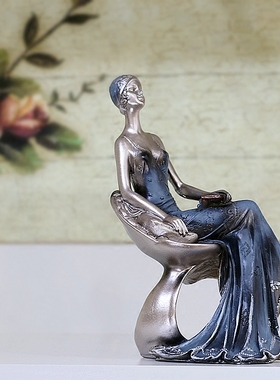 欧式风美女模特软装饰树脂工艺品