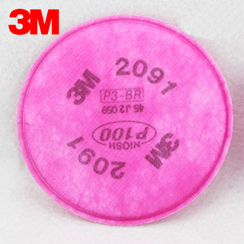 正品3M2091/2096CN过滤棉P100防尘防烟防玻璃纤维配6200面具使用 - 图2