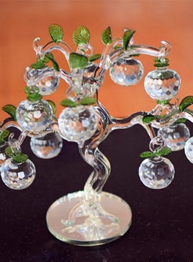 水晶平安树家居客厅办公装饰摆件