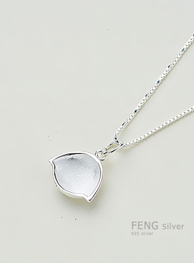 小丸子吊坠项链925纯银锁骨链女