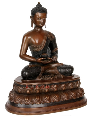 纯铜摆件尼泊尔密宗三宝佛