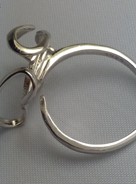 纯银活口随形戒指空托