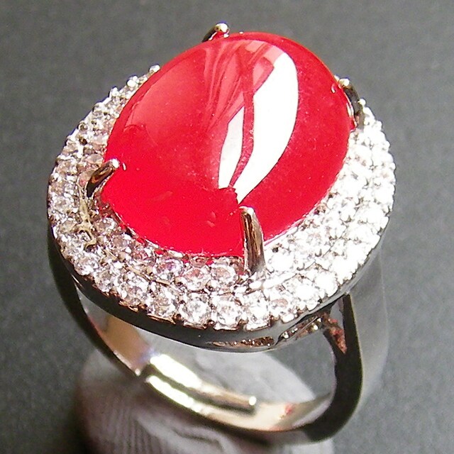 Hu Er Jade Natural Southern Red Gold Inlaid Jade Ring