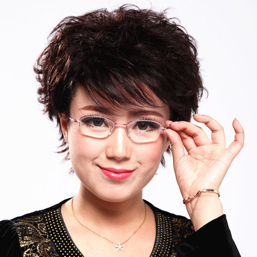 金婚老花镜优雅女款品牌正品时尚树脂舒适紫色框老人老光老花眼镜 - 图0