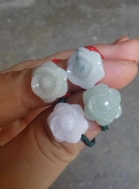 玉石手工编绳证书翡翠戒指