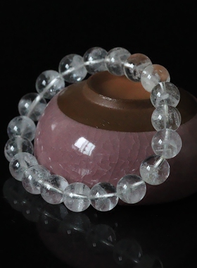 天然白幽灵单圈手链水晶手串