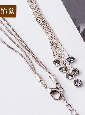 韩版几何圆形金属流苏高档长项链