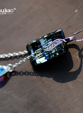 忆奴娇夜色纯银饰品女奥地利水滴