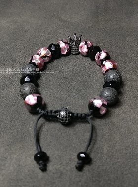 原创琉璃黑玛瑙欧美日韩版手链