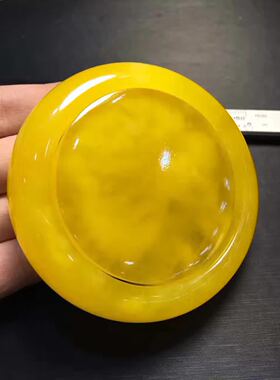 天然波罗地海琥珀手镯鸡油黄女款